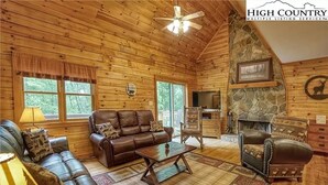 Smart TV, fireplace, DVD player