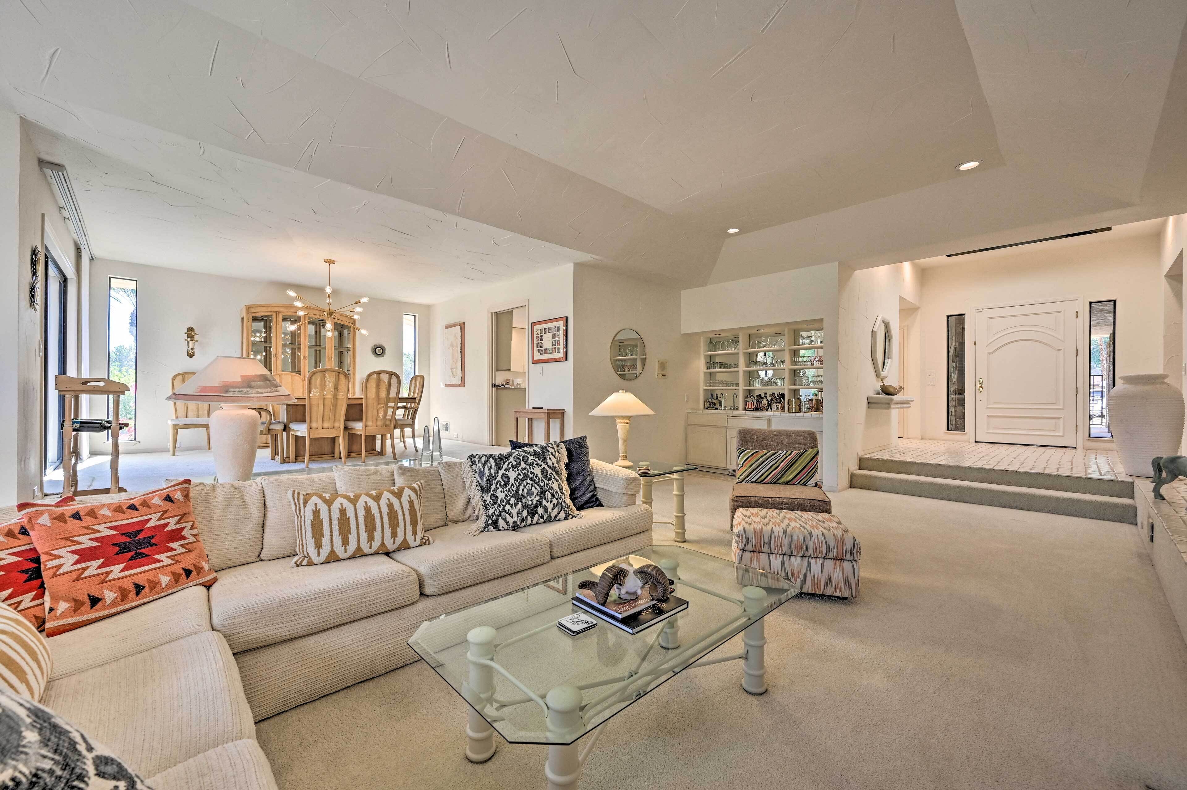 Smart TV, fireplace, table tennis, books
