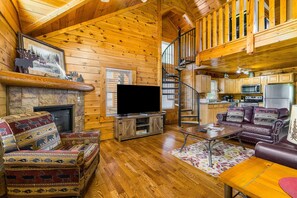 Smart TV, fireplace, video games