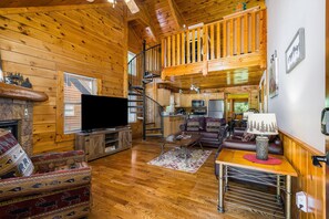 Smart TV, fireplace, video games