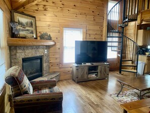 Smart TV, fireplace, video games