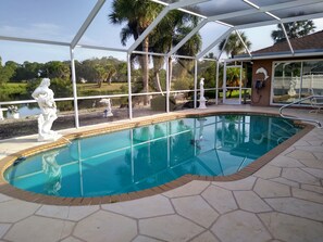 Outdoor pool, a heated pool
