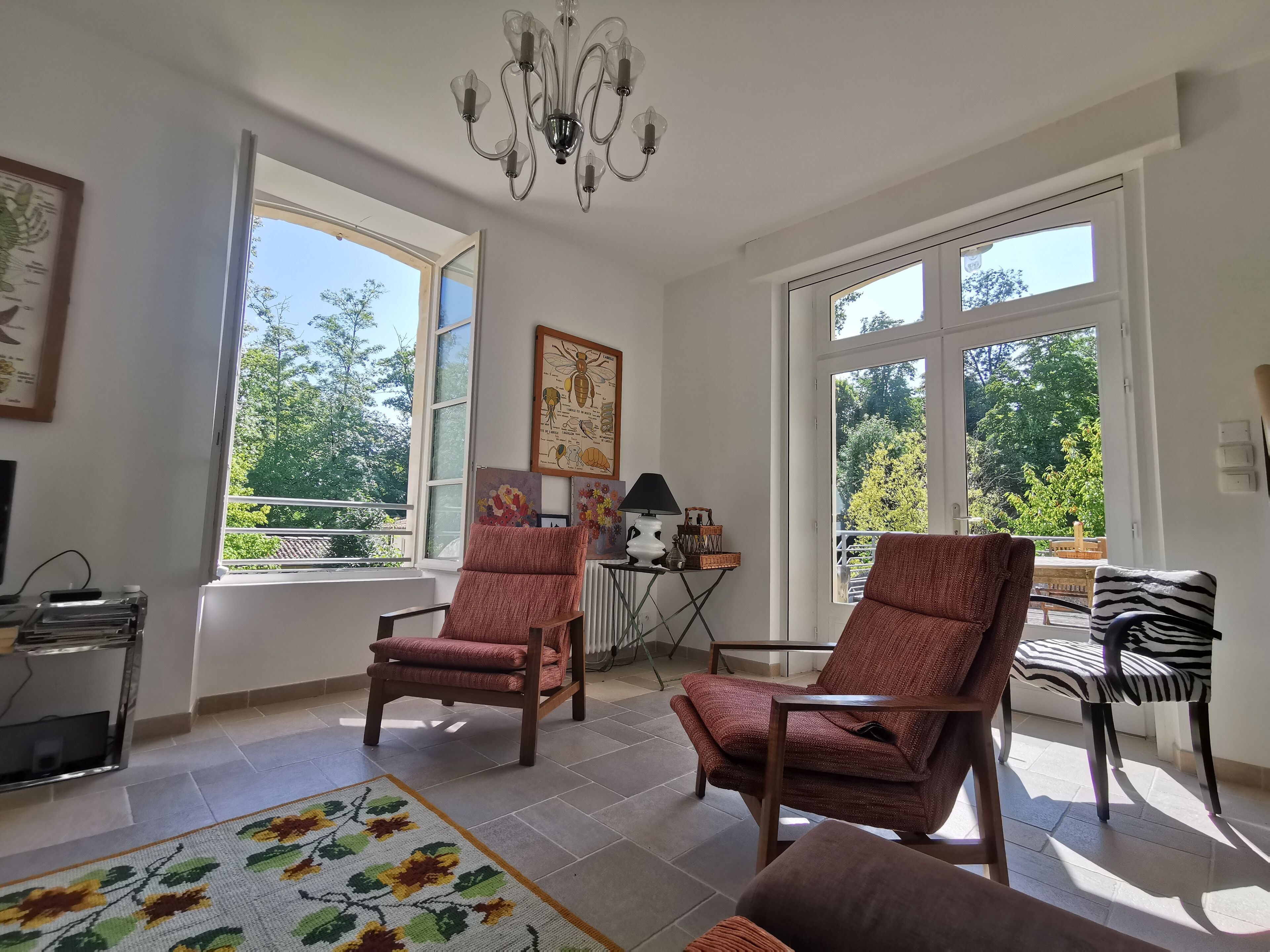 TV, books, video library