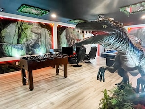 Welcome To Dinomite Villa! Jurassic Park Themed Game Room