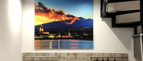 Microwave, coffee/tea maker, cookware/dishes/utensils