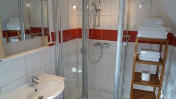 Shower, hair dryer