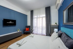 Leilighet – city | 1 soverom, sengetøy i egyptisk bomull og sengetøy av topp kvalitet