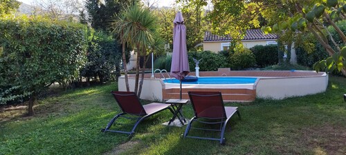 Gîte indépendant en Cévennes climatisé avec piscine privative
