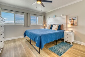 2 bedrooms, iron/ironing board, free WiFi, bed sheets - A203 | Beachfront with Beach Service, Pool, & WiFi (Miramar Beach)