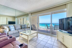 TV - D404 | Beachfront with Beach Service, Pool, & WiFi (Miramar Beach)