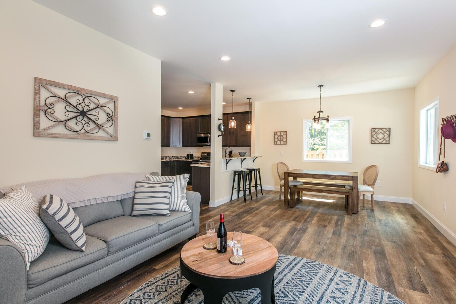 Smart TV, fireplace, video games, table football