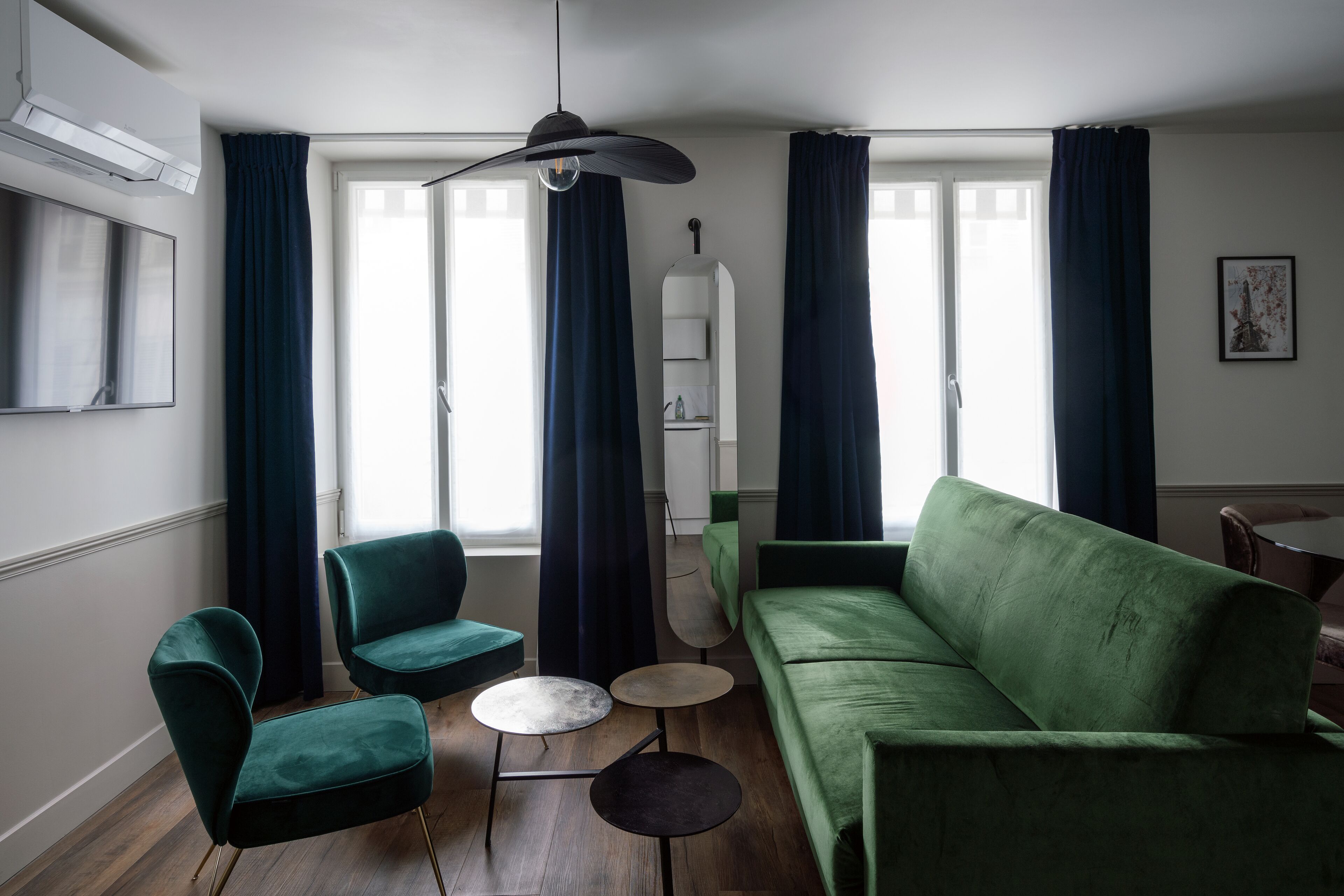 deluxe apartment | living area | smart tv