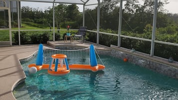 A heated pool