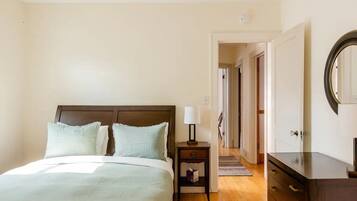 2 bedrooms, iron/ironing board, travel crib, free WiFi