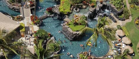 Indoor pool, outdoor pool