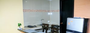 Standard Loft, Sea View | Private kitchen | Fridge, microwave, dishwasher, coffee/tea maker
