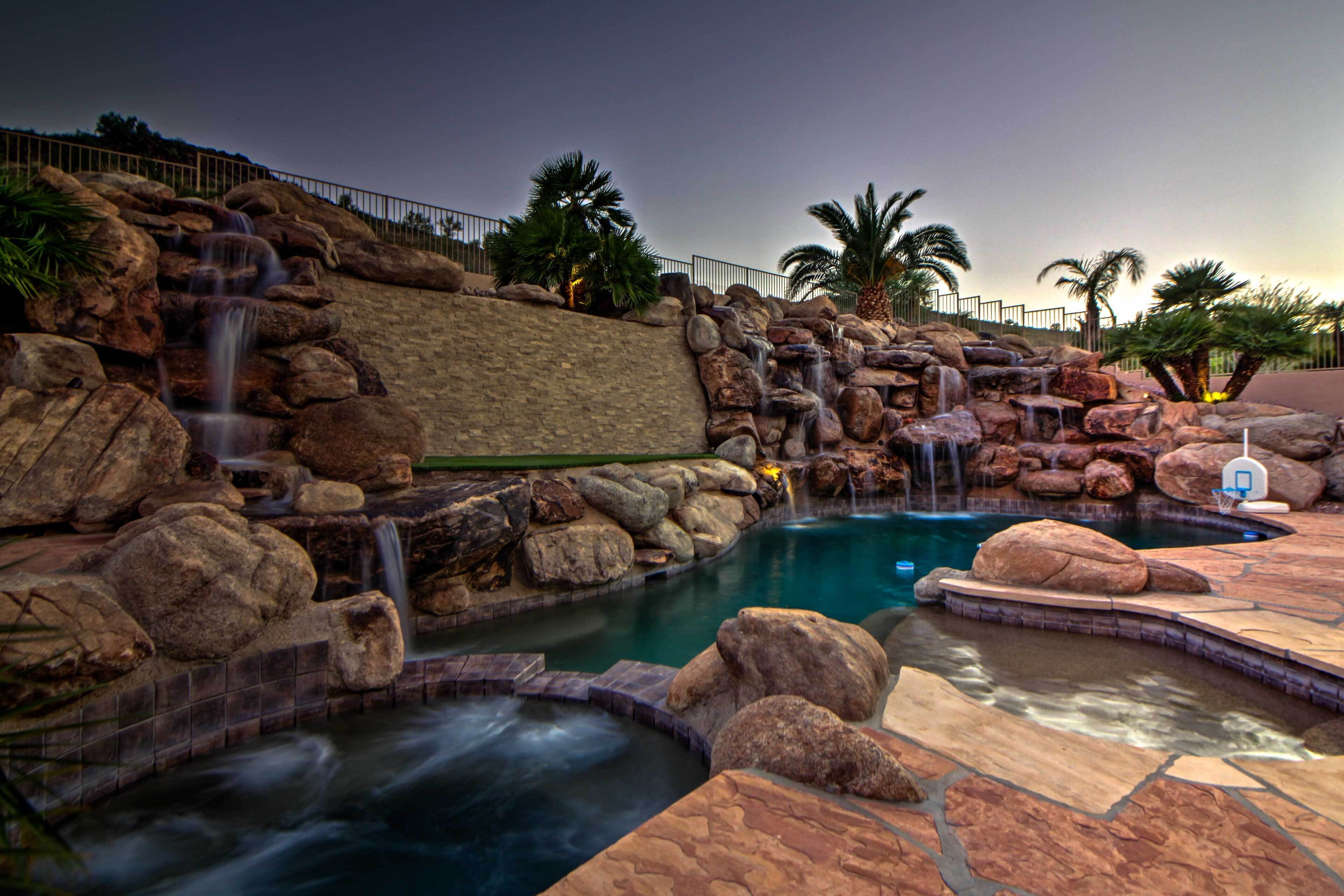 A heated pool