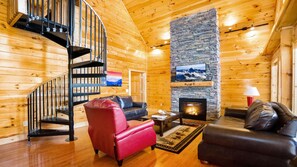 Smart TV, fireplace