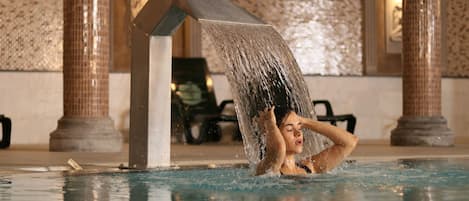 Indoor pool, open 8:30 AM to 11:00 PM, free cabanas, sun loungers