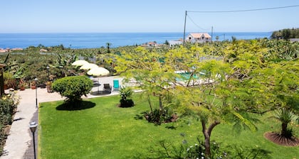 Canary vacation home on finca, all year round. Pool, sea and Teide view