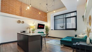Premium Apartment, 1 Bedroom | Living area | 50-inch Smart TV with digital channels, Netflix, streaming services - Stay Angels Blonk Street Apartments (Sheffield)
