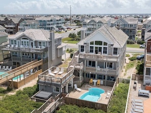 Exterior - Ohana - Villages at Nags Head, Oceanfront, Elevator, Pool, Cabana, Hot Tub, Pets OK, Flex Stays (Nags Head)