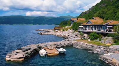 Nytt Stort Feriehus med Panoramautsikt. Båt Inkludert