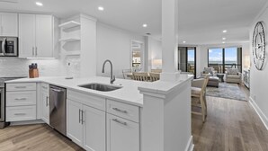 Coffee/tea maker, fridge, microwave, oven - Summer House 202 by Deserving Vacations (Isle of Palms)