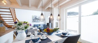 Bright, modern vacation home with sun terrace and wellness