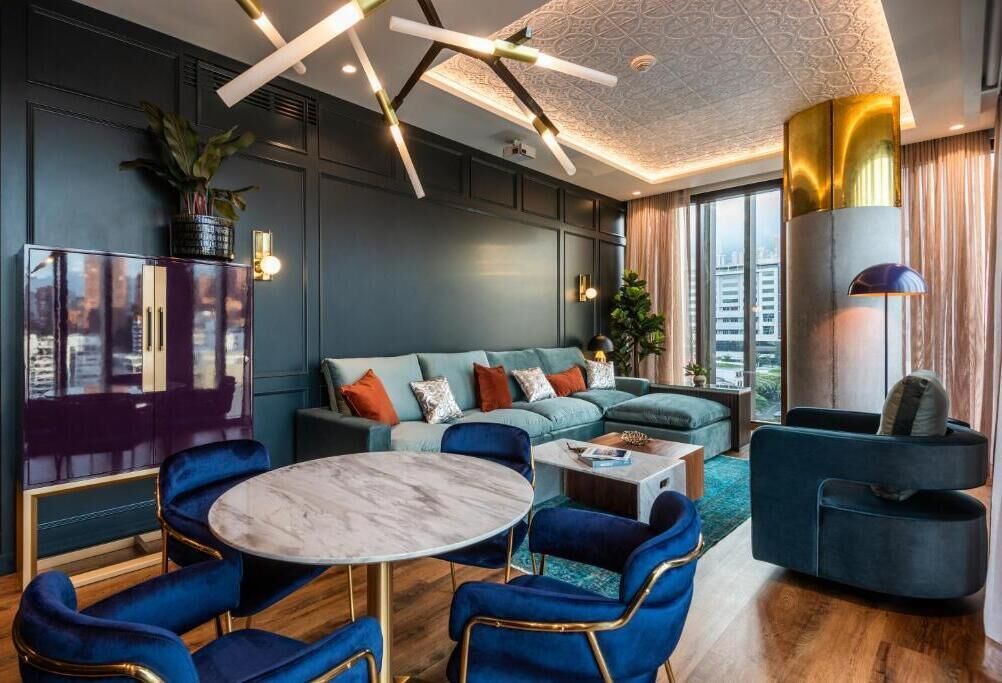 Luxury Penthouse - City Views | 起居区 | 打印机