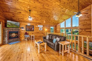 Smart TV, fireplace, video games, table football