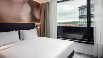 Family Suite, 2 Bedrooms, Balcony | In-room safe, desk, laptop workspace, iron/ironing board