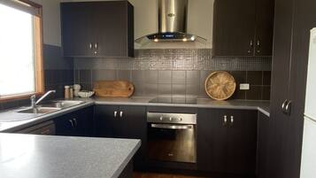 Fridge, microwave, dishwasher, toaster