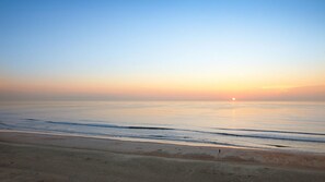 On the beach, sun-loungers, beach towels - Two Bedroom, Ocean Front Condo, Ormond Beach 2444311 (Ormond Beach)