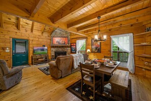 Smart TV, fireplace, video games