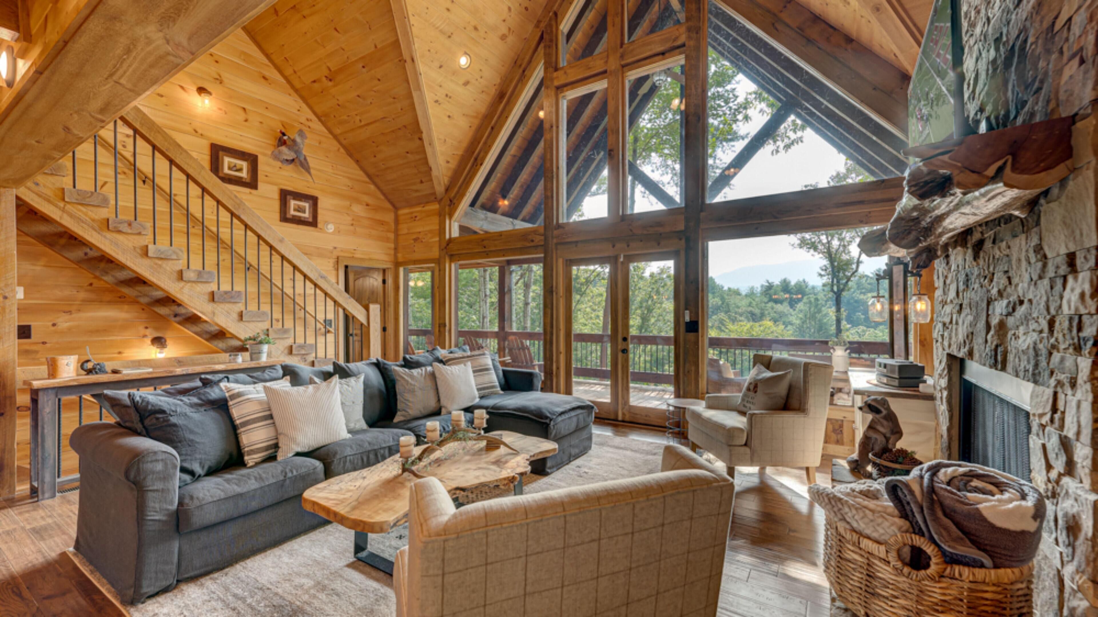 Cabin, 4 Bedrooms | Living room