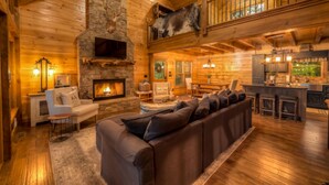 Cabin, 4 Bedrooms | Living room - Unplug by Escape to Blue Ridge (Ellijay)