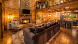 Cabin, 4 Bedrooms | Living room - Unplug by Escape to Blue Ridge (Ellijay)