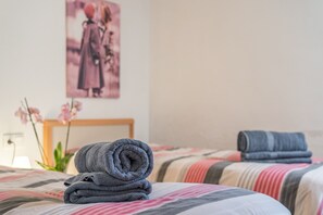 2 slaapkamers, een strijkplank/strijkijzer, gratis wifi, beddengoed