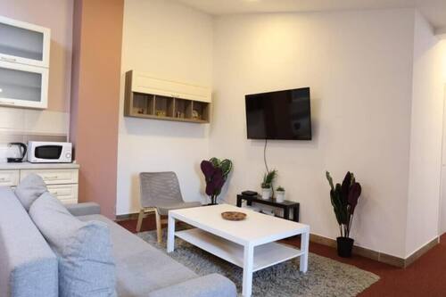 Family Apartment | Living room | 55-inch flat-screen TV with cable channels, TV