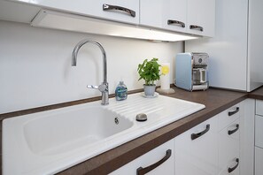 Fridge, oven, stovetop, dishwasher