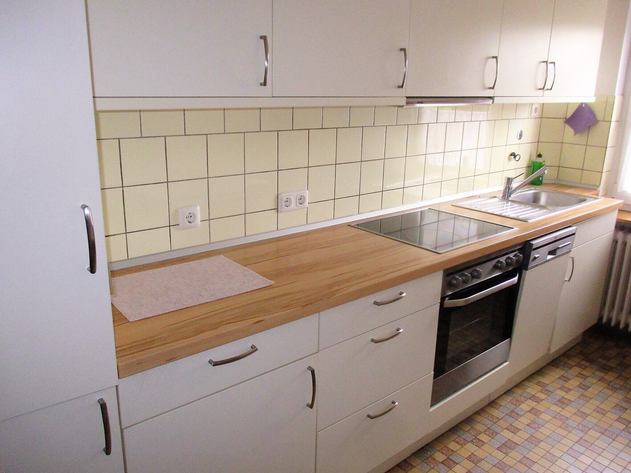 Kühlschrank, Mikrowelle, Herdplatte, Geschirrspüler