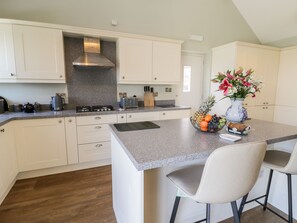 Cottage | Private kitchen | Fridge, electric kettle, toaster, cookware/dishes/utensils - Stag Cottage at Broadings Farm (Whitby)