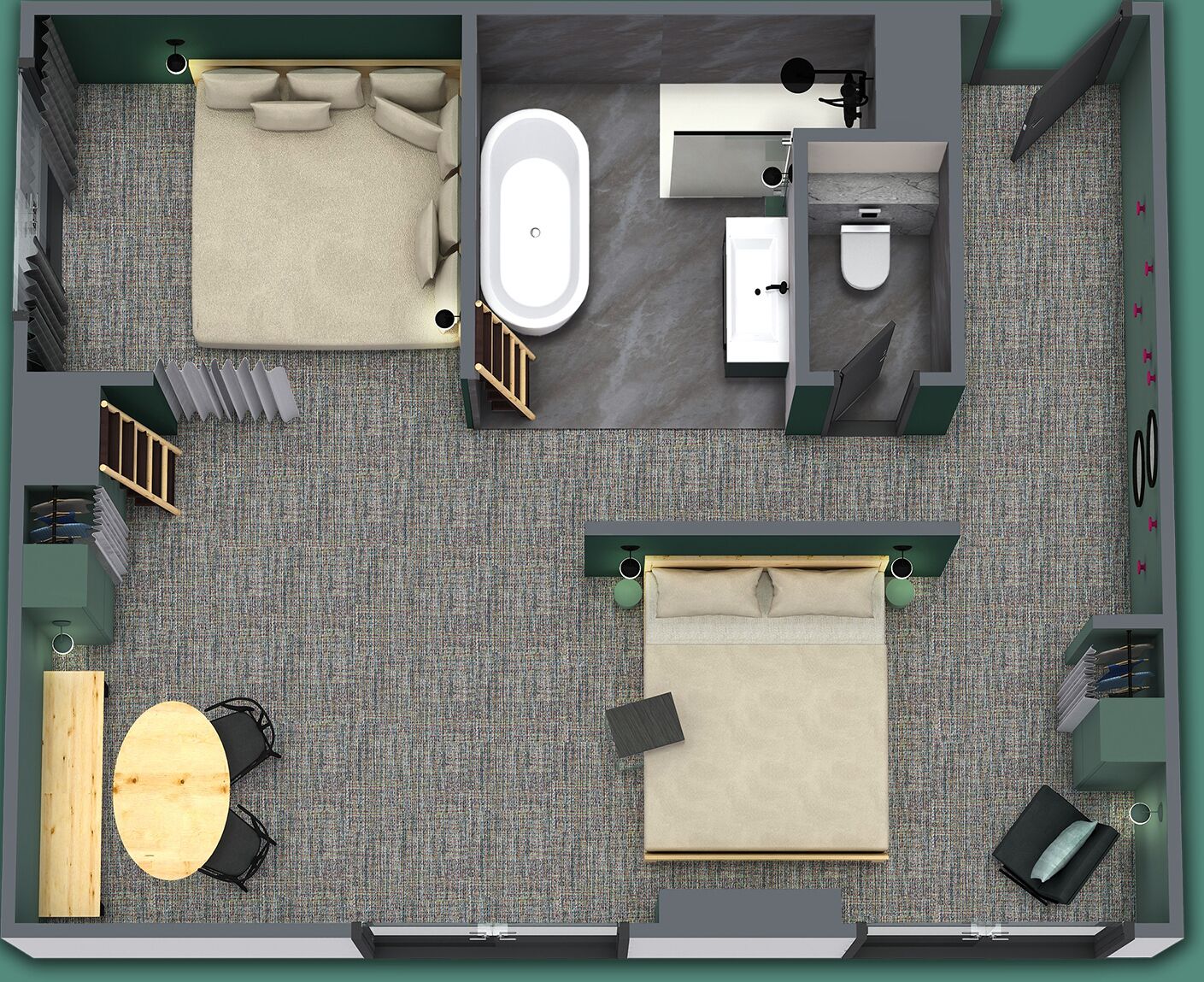 green horizon suite, forest view | floor plan