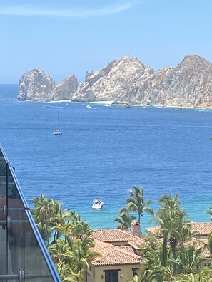 Vue depuis lâhĂ©bergement