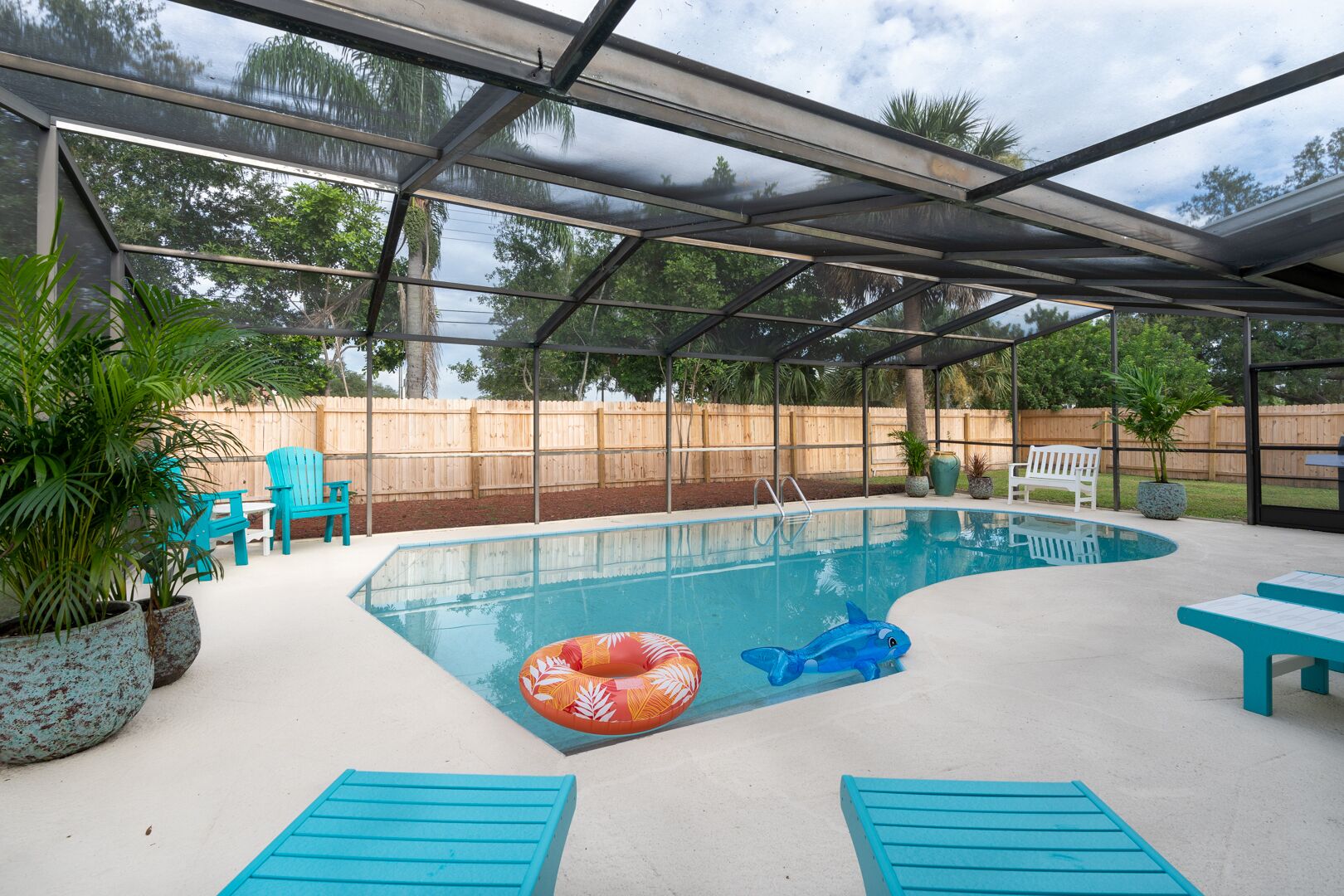 A heated pool