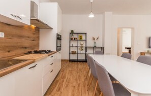 Fridge, oven, stovetop, dishwasher