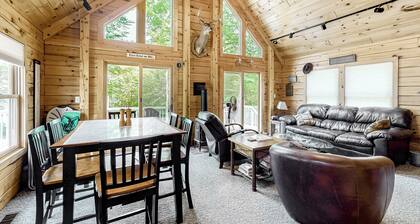 Lakefront cabin on First Roach Pond with dock, lake view & firepit- dog-friendly