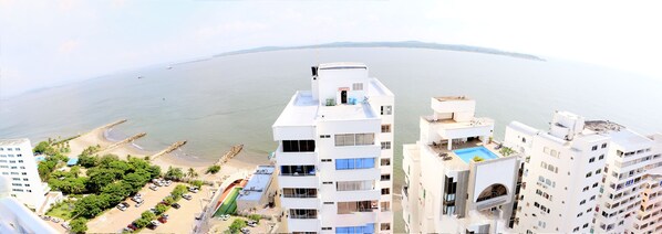 Standard Apartment, 1 Bedroom, Sea View, Beachfront | View from room - 1C19 Apartamento Cartagena frente al mar (Cartagena)