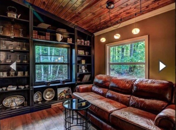 TV, fireplace, foosball